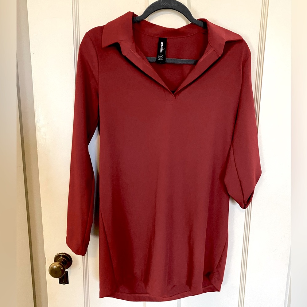 Agnes and Dora tunic top sheath dress size XS rust red